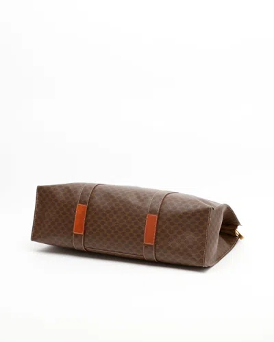 Celine Céline Macadam Tote Bag In Brown
