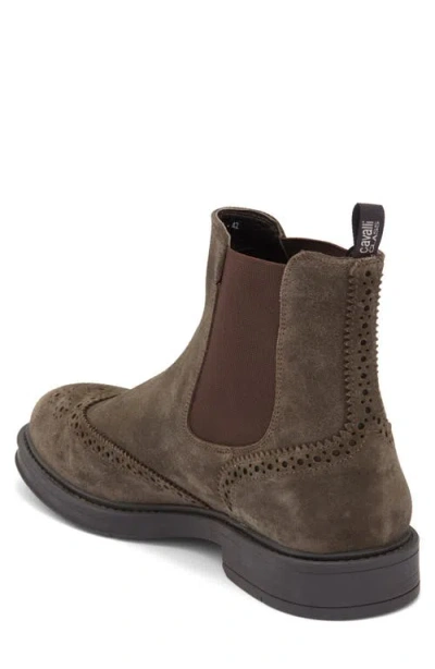 Roberto Cavalli Crip Chelsea Boot In Brown