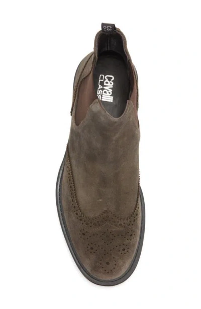 Roberto Cavalli Crip Chelsea Boot In Brown