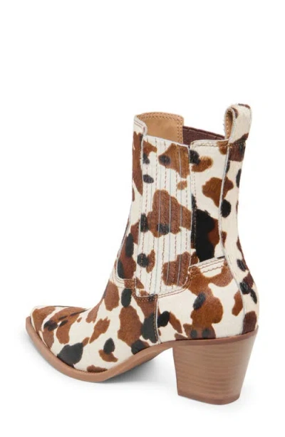 Dolce Vita Slim Pointed Toe Bootie In Animal Print