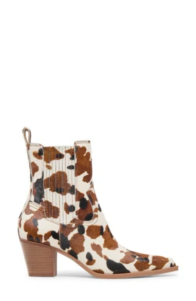 Dolce Vita Slim Pointed Toe Bootie In Animal Print