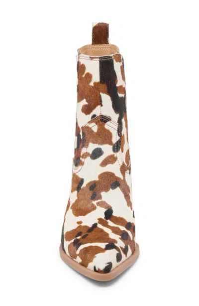 Dolce Vita Slim Pointed Toe Bootie In Animal Print