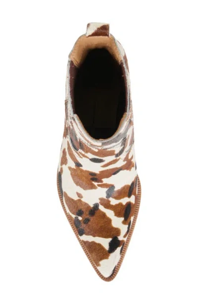 Dolce Vita Slim Pointed Toe Bootie In Animal Print