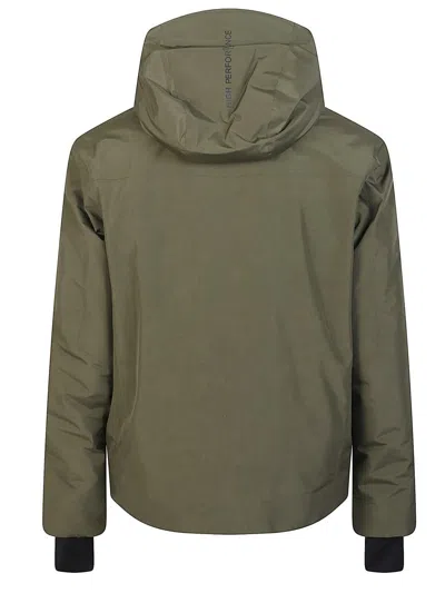 Moncler Zip-up Hooded Jacket In Green