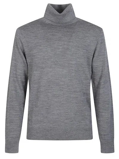 Michael Kors Roll-neck Merino Jumper In Gray