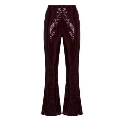Thisisu Collection Women's Red Sylvie Sequin Pant - Burgundy In Red