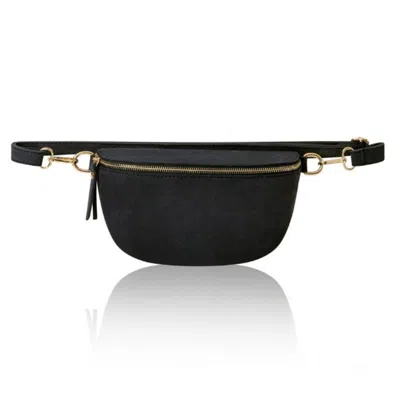 Betsy & Floss Women's Rivoli Suede Crossbody And Waist Bag In Black In Black