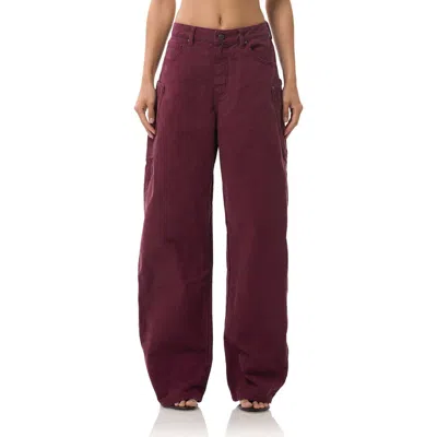 Afrm Bexley Corduroy Pocket Barrel Leg Jeans In Blue