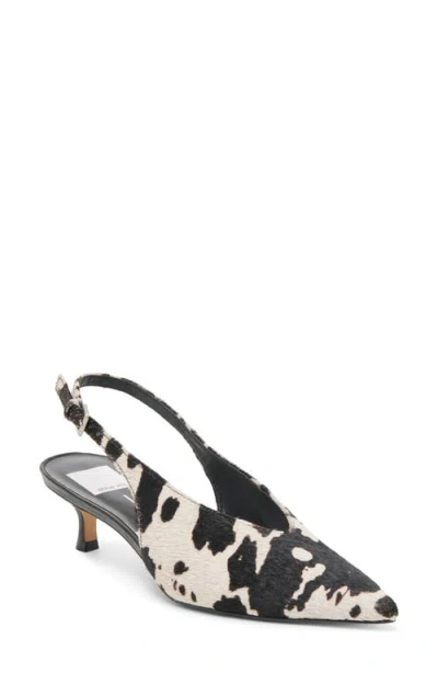 Dolce Vita Alenna Slingback Pointed Toe Kitten Heel Pump In Multi