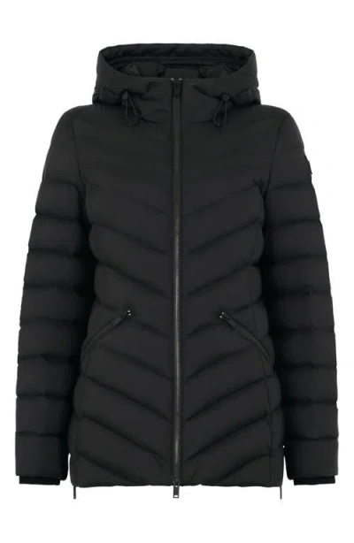 Moose Knuckles Rockcliff 5 Water Repellent Hooded 800 Fill Power Down Puffer Jacket In Black