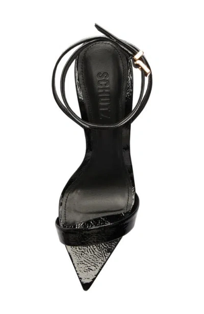 Schutz Elisha Ankle Strap Sandal In Black