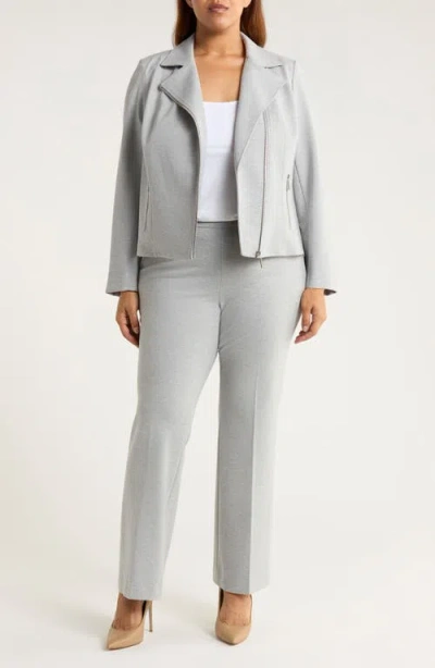 Anne Klein Plus Size High-rise Pull-on Compression Pants In Multi