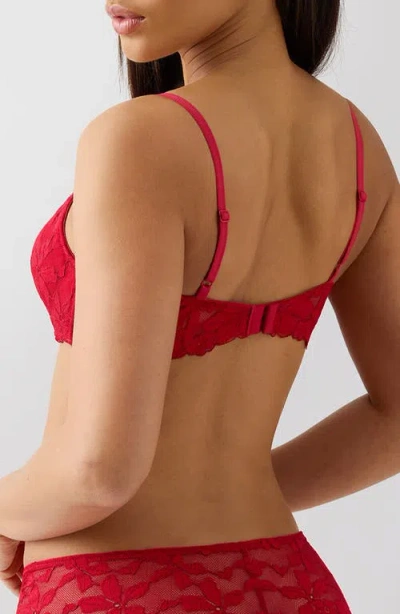 B.tempt'd By Wacoal Feeling Famous Underwire Balconette Bra In Red