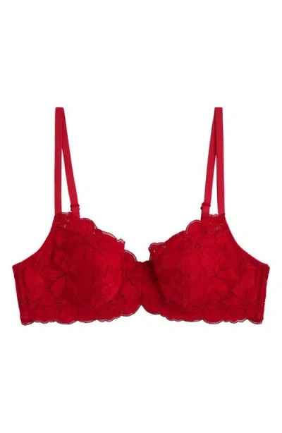 B.tempt'd By Wacoal Feeling Famous Underwire Balconette Bra In Red