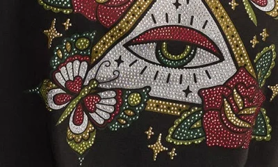 Lucky Brand Women's Tattoo Pyramid Crew Neck T-shirt In Black