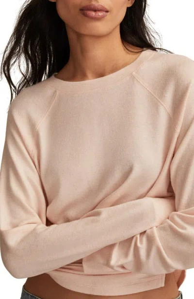 Lucky Brand Long Sleeve Crewneck T-shirt In Pink