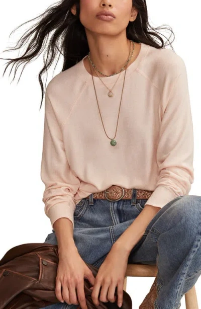 Lucky Brand Long Sleeve Crewneck T-shirt In Pink