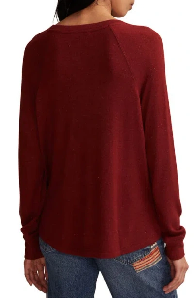 Lucky Brand Long Sleeve Crewneck T-shirt In Burgundy