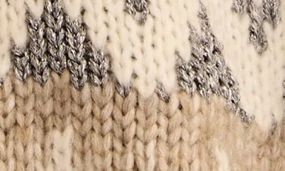 Lucky Brand Fair Isle Mock Neck Sweater In Neutral