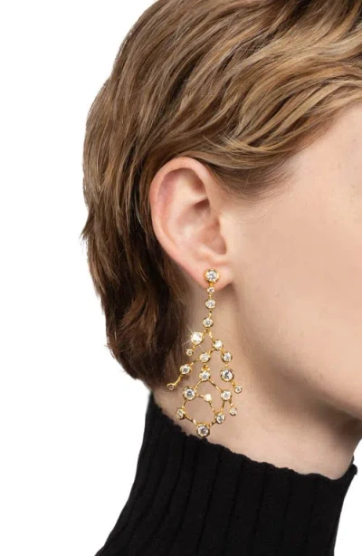 Alexis Bittar Alexis Bitar Asterales Cubic Zirconia Celestial Statement Earrings In Gold