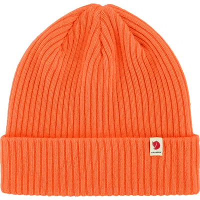 Fjall Raven Fjällräven Ribbed Performance Beanie In Orange