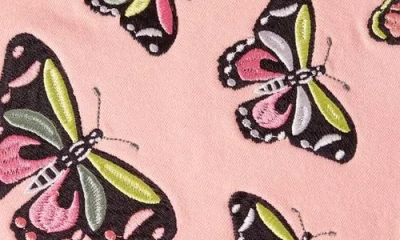 Scotch & Soda Kids' Embroidered Bubble Hem Hoodie In Pink