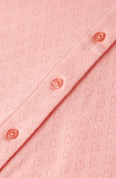 Scotch & Soda Kids' 2fer Pointelle Cardigan & Sweater Tank Set In Pink