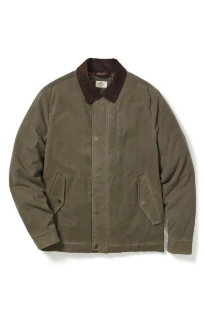 Marine Layer Waxed Canvas Barn Jacket In Green