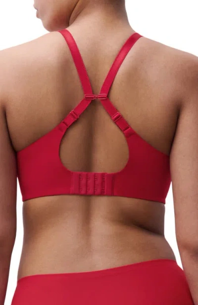 Chantelle Lingerie Norah Chic Underwire Plunge Bra In Red