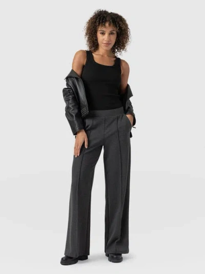 Saint + Sofia Keller Wide Leg Pant In Gray