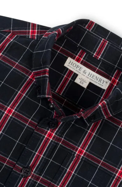 Hope & Henry Kids' Organic Long Sleeve Stretch Poplin Shirt In Multi