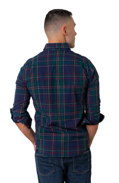 Hope & Henry Organic Long Sleeve Stretch Poplin Button Down Shirt In Multi