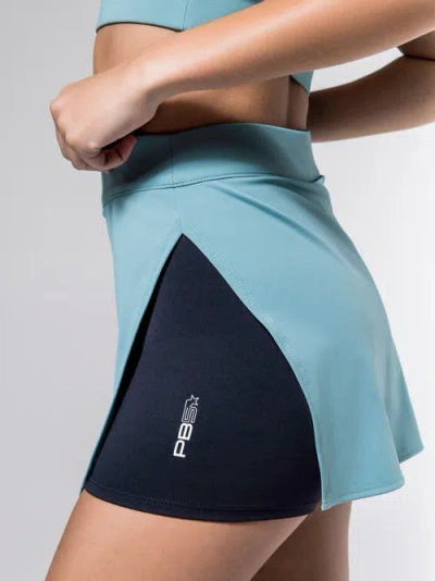 Pb5star Side Split Skirt In Blue