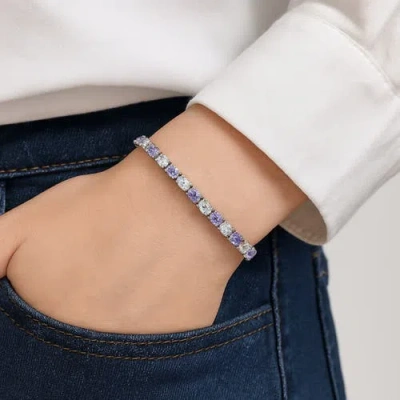 Donatello Gian Created Amethyst Adjustable Tennis Bracelet In Purple