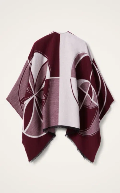 La Doublej Logo-print Cape In Brown