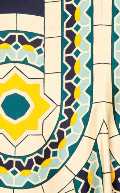 La Doublej La Double J Woman Maxi Dress Navy Size L Silk In Mudejar Blue