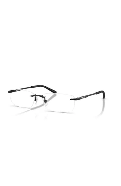 Arnette 58mm Rectangle Optical Glasses In Black