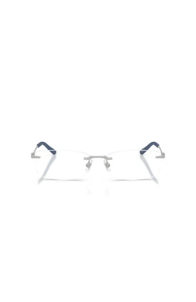 Arnette 58mm Rectangle Optical Glasses In Metallic