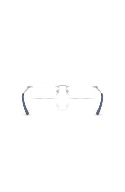 Arnette 58mm Rectangle Optical Glasses In Metallic