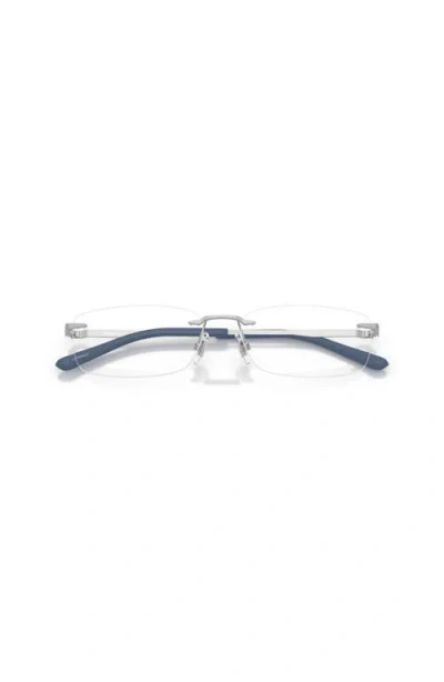Arnette 58mm Rectangle Optical Glasses In Metallic