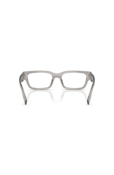 Prada 56mm Rectangle Optical Glasses In Gray