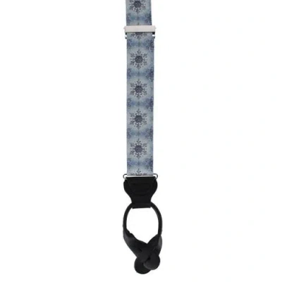 Trafalgar Big And Tall Clarence The Classy Snowflake Silk Holiday Button End Brace In Multi