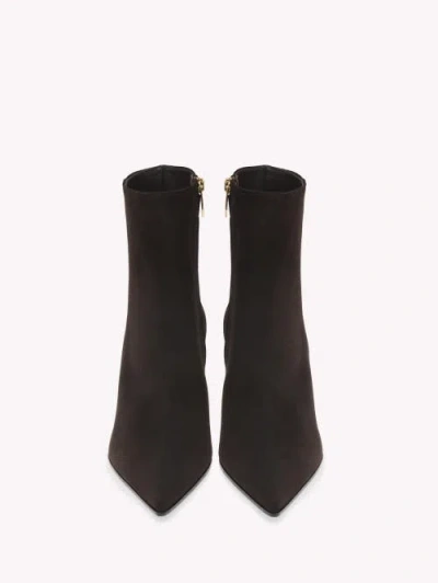 Gianvito Rossi 55mm Keinna Pointed-toe Block-heel Boots In Brown