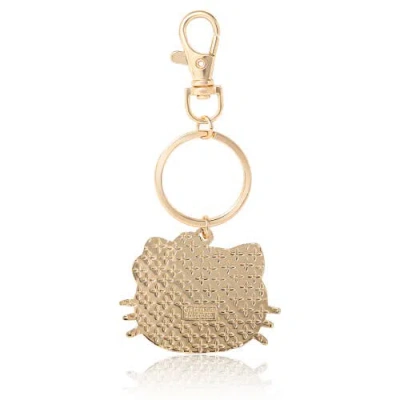 Hello Kitty Pave Crystal Bling Embellished Travel Keychain In Gold