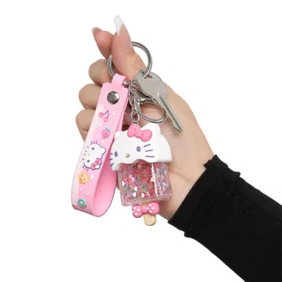 Hello Kitty Acrylic Liquid Popsicle Keychain In Metallic