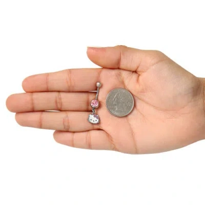Hello Kitty Crystal Belly Button Ring In Multi
