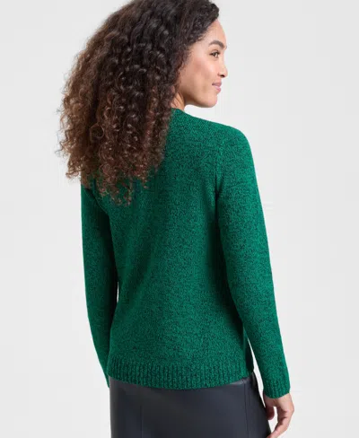 Holiday Lane Womens Santa Embroidered Sweater Pxs 4x Macys Exclusive In Green