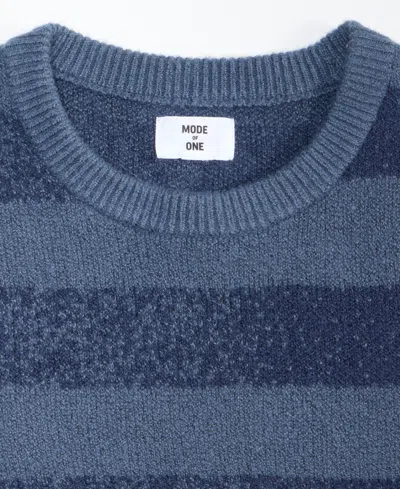 Mode Of One Men's Relaxed-fit Rugby Stripe Sweater, Macy's Exclusive In Blue