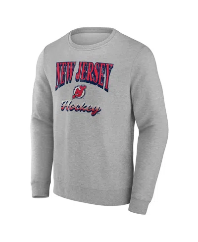 Fanatics Men's Gray New Jersey Devils Light The Candle Fleece Pullover Sweatshirt In Gray