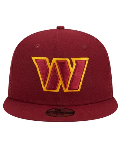 New Era Big Boys And Girls Burgundy Washington Commanders Main Trucker 9fifty Snapback Hat In Red